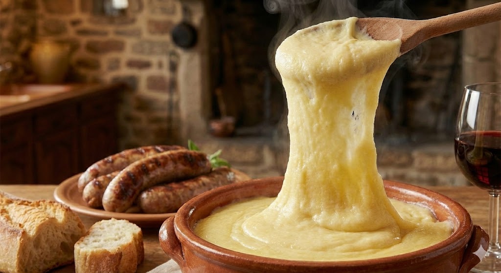 Découvrez l'art de l'aligot de l'Aubrac. Recette traditionnelle, secrets du filage et conseils d'expert pour réussir ce plat de terroir inoubliable.